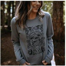 Load image into Gallery viewer, West Coast Karma(WCK) - Cottage Mushroom Crew Sweater - Slate Blue