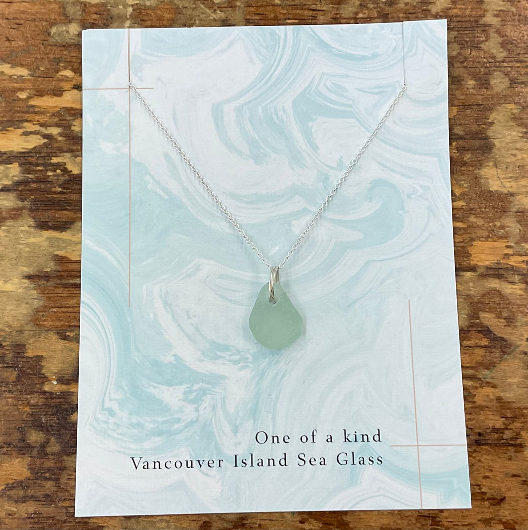 Coastal Heart Vancouver Island - Andrea Gilfillan , Sea glass necklace