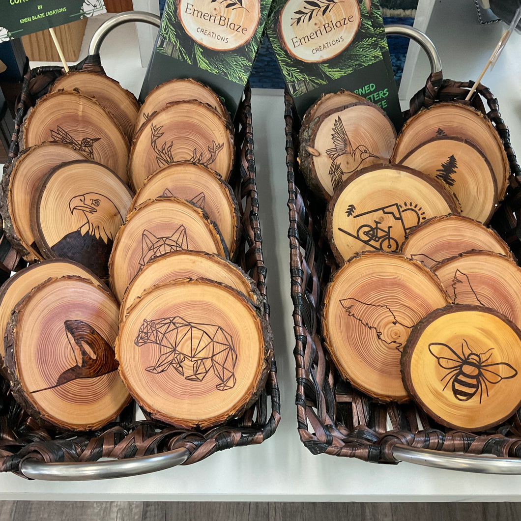 Emeri Blaze Creations - Hand Wood Burned Coasters