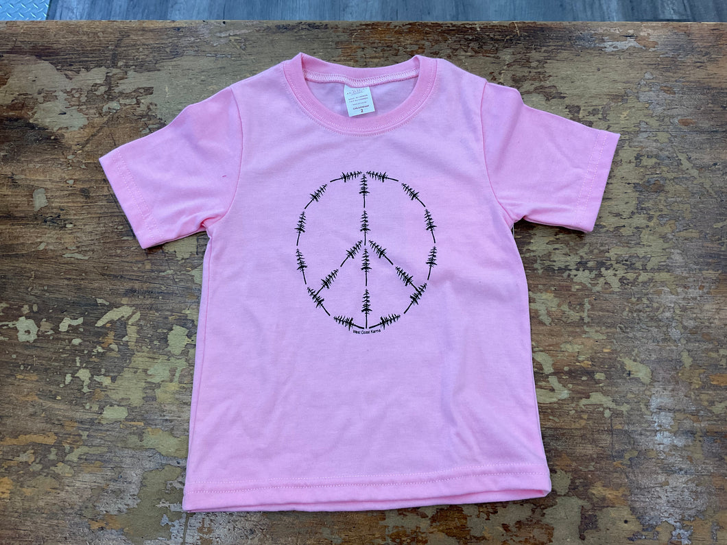 West Coast Karma - Pink Peace Kids / Youth Tee
