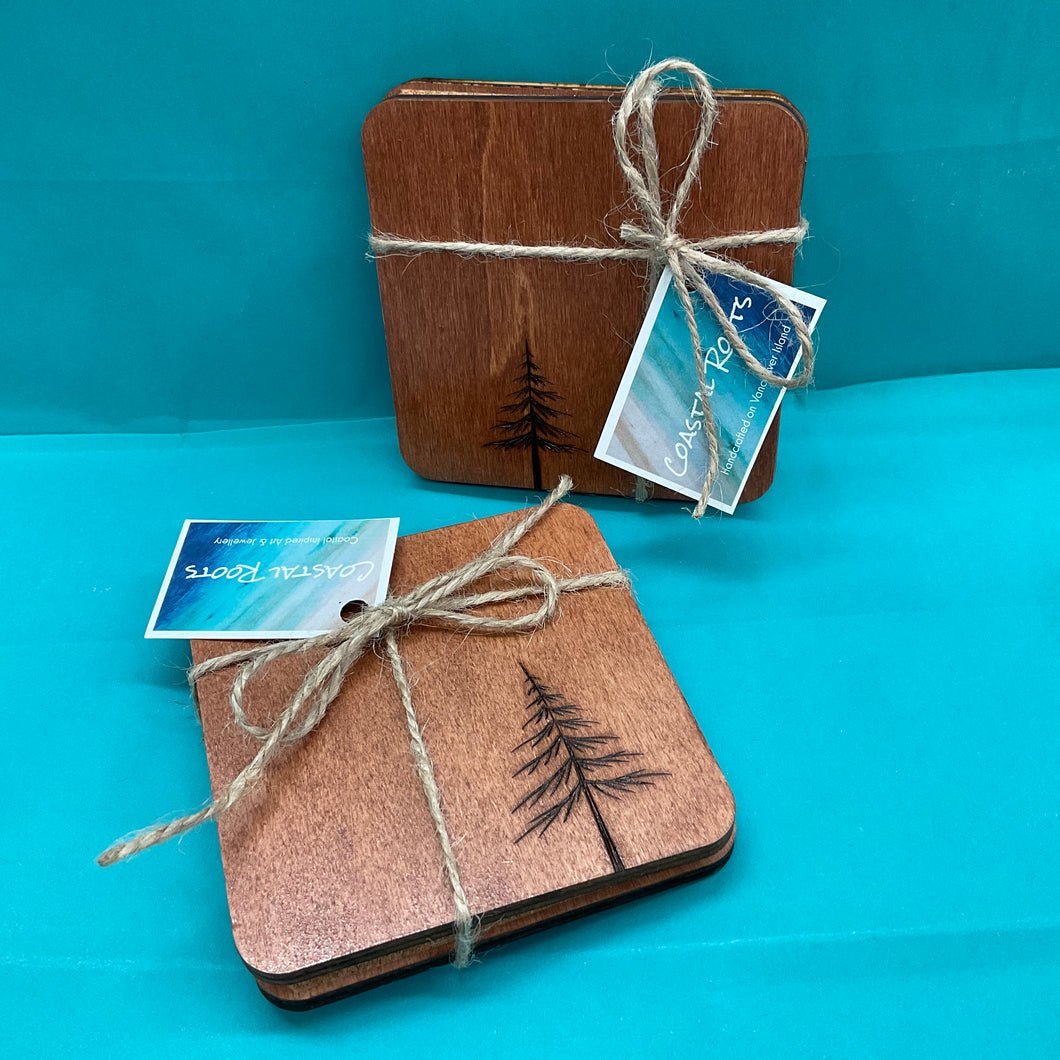 Coastal Roots -Wooden Coaster Set